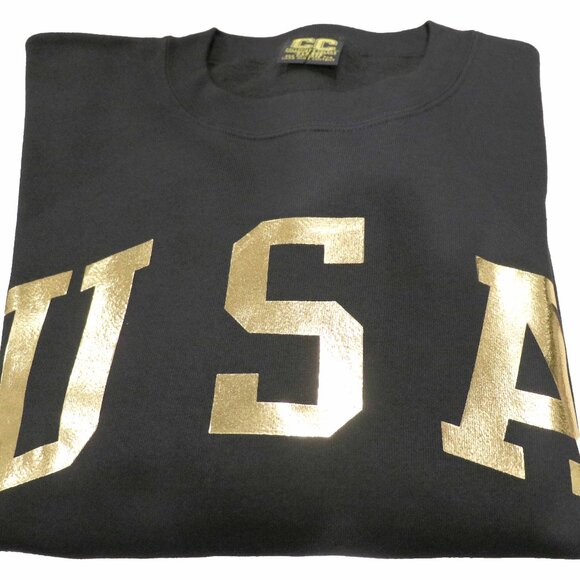 "Collegiate Colors" Men's Black & Gold X-Large Sweatshirt - Picture 5 of 9